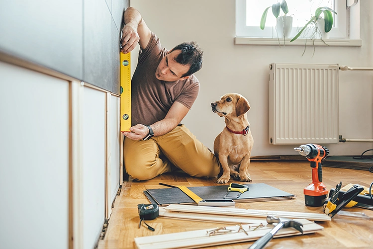 DIY Man With Dog